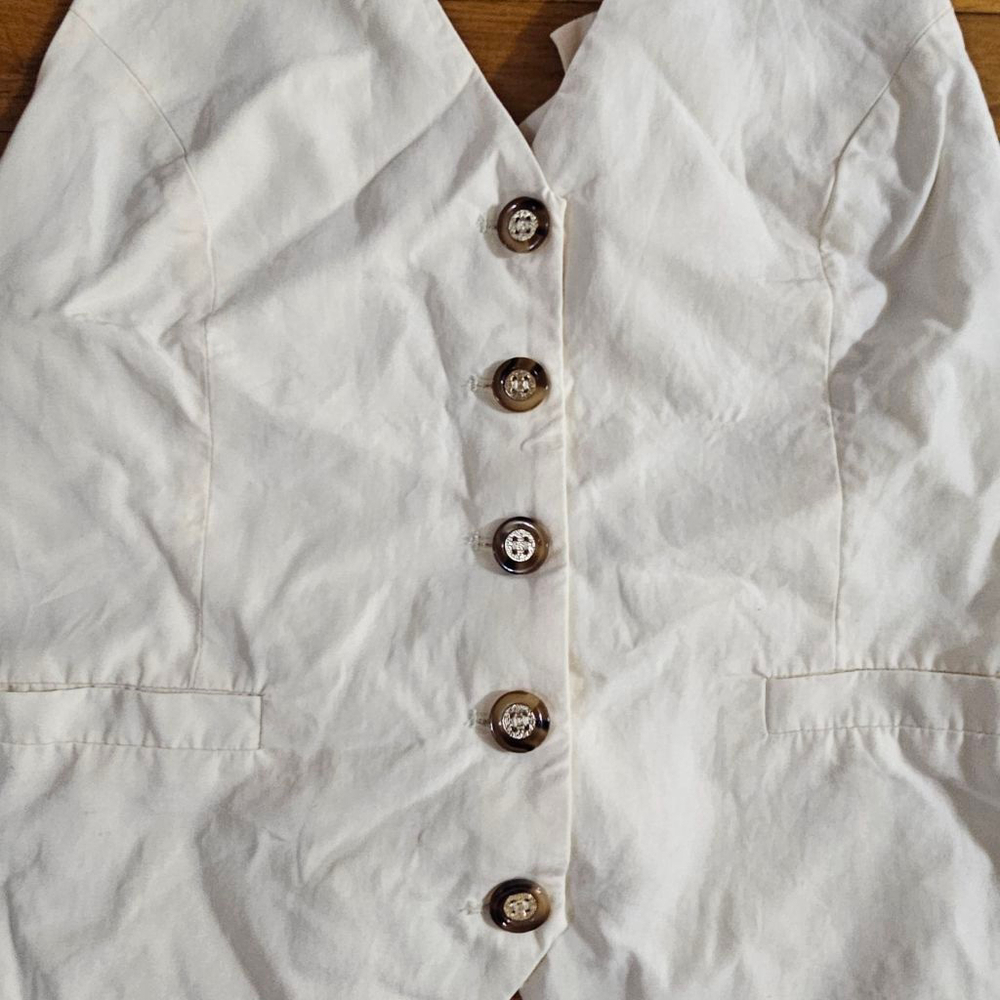 DISSH White Vest Halter Button Front Size 10 - Picture 3 of 8